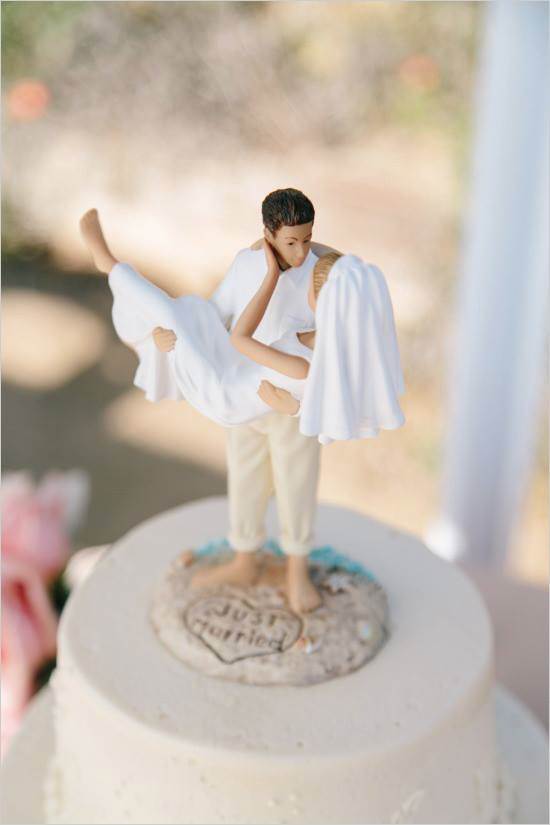 Cake topper con sposini per torte di matrimonio “Inizia il viaggio