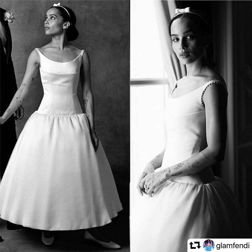 Il romantico abito da sposa di Zoë Kravitz - Weddings