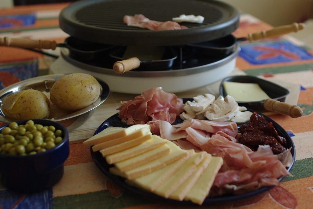 raclette, formaggio, festa