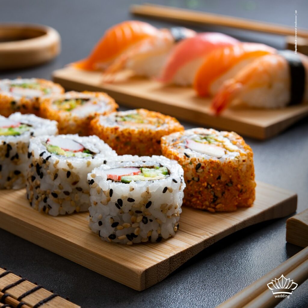 sushi, buffet, matrimonio