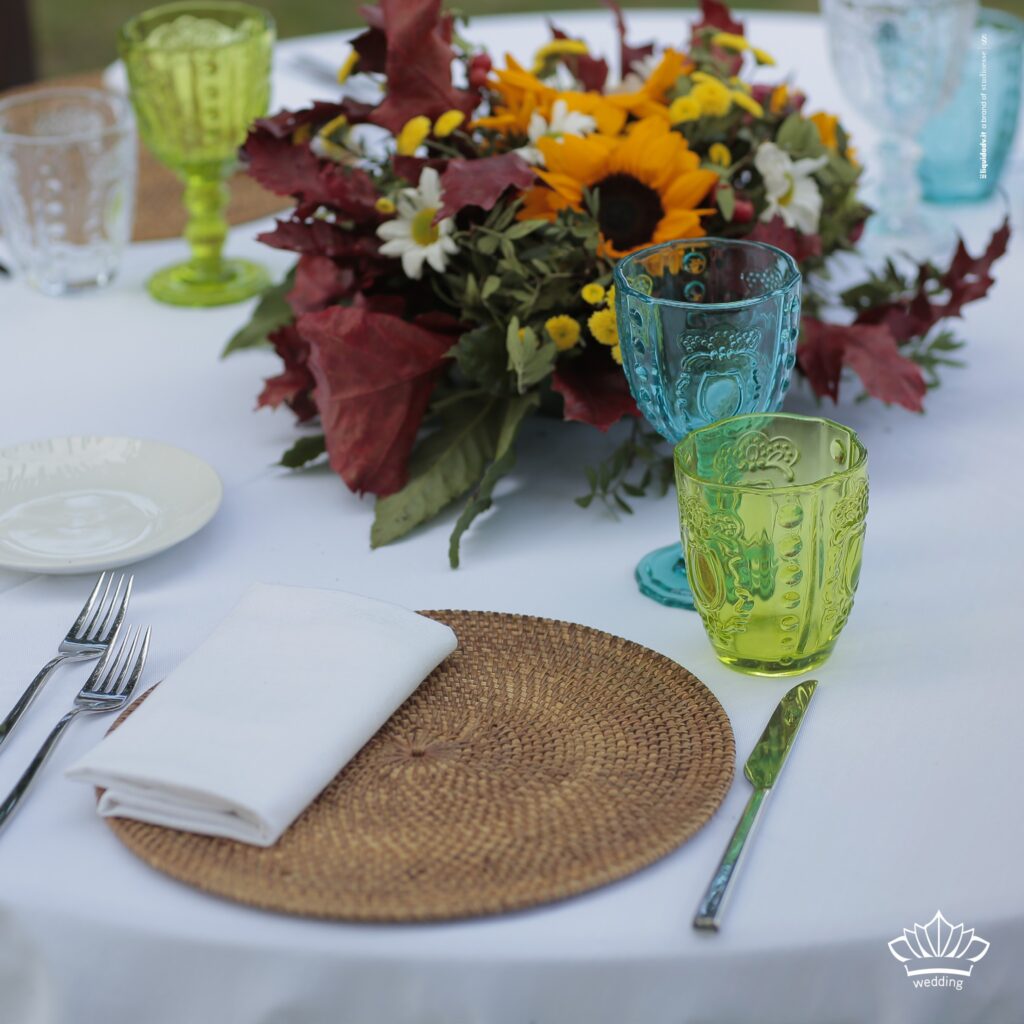 mise en place, matrimonio country chic